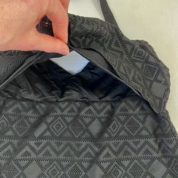 Nursing Queen breastfeeding maternity swimsuit top black small - Picture 3 of 6